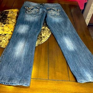 ROCK 47 by WRANGLER | 16x28 | DISTRESSED | JEANS | BOOT CUT